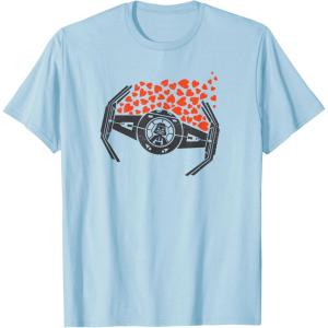 imageStar Wars Valentines Day Hearts Darth Vader TIE Fighter TShirtBaby Blue