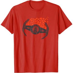 imageStar Wars Valentines Day Hearts Darth Vader TIE Fighter TShirtRed