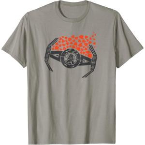 imageStar Wars Valentines Day Hearts Darth Vader TIE Fighter TShirtSlate Grey