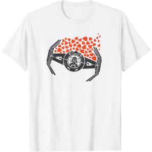 imageStar Wars Valentines Day Hearts Darth Vader TIE Fighter TShirtWhite