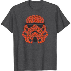 imageStar Wars Valentines Day Stormtrooper Hearts TShirtDark Heather Grey
