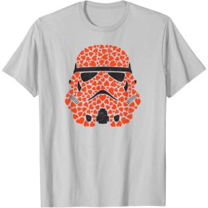 imageStar Wars Valentines Day Stormtrooper Hearts TShirtSilver Grey