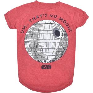 imageStar Wars for Pets quotThats No Moonquot Dog Tee  Star Wars Dog Shirt for Large Dogs  Size XXLarge in Red  Soft Cute and Comfortable Dog Clothing and Apparel Cute Dog ClothesRed