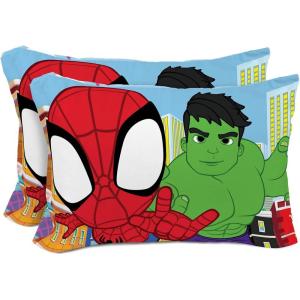 imageSunny Side Up Star Wars Young Jedi Adventures Pack of 2 Reversible Pillowcases  Double Sided Pillow Covers Kids Super Soft BeddingMulti  Spidey  Friends