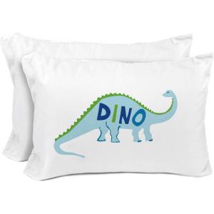 imageSunny Side Up Star Wars Young Jedi Adventures Pack of 2 Reversible Pillowcases  Double Sided Pillow Covers Kids Super Soft BeddingWhite  Dino Roar