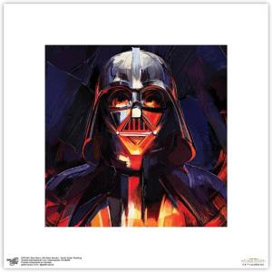 imageTrends International Gallery Pops Star Wars ObiWan Kenobi  Darth Vader Painting Wall Art Black Framed Version 12 x 12Unframed Version