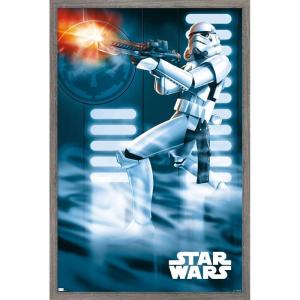 imageTrends International Star Wars A New Hope  Stormtrooper Wall Poster 34L x 224W Barnwood Framed VersionBarnwood Framed Version