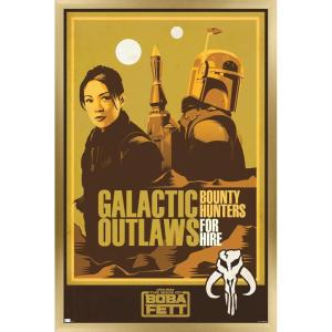 imageTrends International Star Wars The Book of Boba Fett  Galactic Outlaws Wall Poster 22375quot x 34quot Premium Unframed VersionGold Framed Version