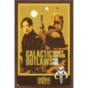 imageTrends International Star Wars The Book of Boba Fett  Galactic Outlaws Wall Poster 22375quot x 34quot Premium Unframed VersionMahogany Framed Version