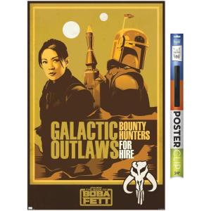 imageTrends International Star Wars The Book of Boba Fett  Galactic Outlaws Wall Poster 22375quot x 34quot Premium Unframed VersionPremium Poster  Clip Bundle
