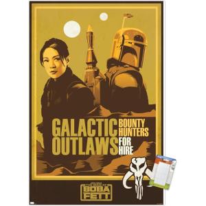 imageTrends International Star Wars The Book of Boba Fett  Galactic Outlaws Wall Poster 22375quot x 34quot Premium Unframed VersionPremium Poster  Mount Bundle
