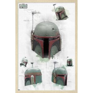imageTrends International Star Wars The Book of Boba Fett  Helmet Turns Wall Poster 22375quot x 34quot Premium Unframed VersionBlonde Framed Version