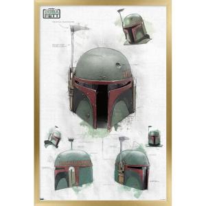 imageTrends International Star Wars The Book of Boba Fett  Helmet Turns Wall Poster 22375quot x 34quot Premium Unframed VersionGold Framed Version