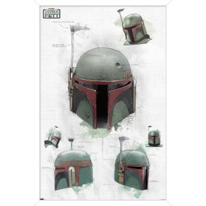 imageTrends International Star Wars The Book of Boba Fett  Helmet Turns Wall Poster 22375quot x 34quot Premium Unframed VersionWhite Framed Version