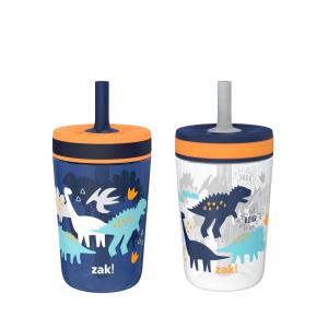 imageZak Designs Star Wars The Mandalorian Kelso Toddler Cups For Travel or At Home 15oz 2Pack Durable Plastic Sippy Cups With LeakProof Design is Perfect For Kids Baby Yoda GroguDinoRoar  Zaksaurus