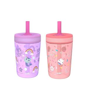 imageZak Designs Star Wars The Mandalorian Kelso Toddler Cups For Travel or At Home 15oz 2Pack Durable Plastic Sippy Cups With LeakProof Design is Perfect For Kids Baby Yoda GroguGabbys Dollhouse Cakey Cat
