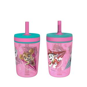 imageZak Designs Star Wars The Mandalorian Kelso Toddler Cups For Travel or At Home 15oz 2Pack Durable Plastic Sippy Cups With LeakProof Design is Perfect For Kids Baby Yoda GroguPaw Patrol  Skye  Everest