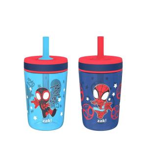 imageZak Designs Star Wars The Mandalorian Kelso Toddler Cups For Travel or At Home 15oz 2Pack Durable Plastic Sippy Cups With LeakProof Design is Perfect For Kids Baby Yoda GroguSpidey and His Amazing Friends
