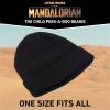 imageSTAR WARS The Mandalorian Grogu PeekABoo Knitted Cuffed Beanie Black One Size
