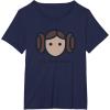 imageStar Wars Cartoon Princess Leia I Love You TShirtNavy Blue
