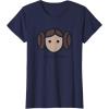 imageStar Wars Cartoon Princess Leia I Love You TShirtNavy Blue
