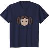 imageStar Wars Cartoon Princess Leia I Love You TShirtNavy Blue