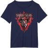 imageStar Wars Dark Side Darth Vader Darth Maul Kylo Ren Flames TShirtNavy Blue