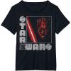 imageStar Wars Darth Maul Distressed Square Portrait TShirtBlack