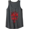 imageStar Wars Darth Maul Face Paint Drip Tank TopDark Heather Grey