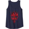 imageStar Wars Darth Maul Face Paint Drip Tank TopNavy Blue