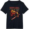 imageStar Wars Darth Maul Sith Fiery Lightsaber Poster TShirtBlack