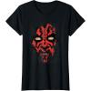 imageStar Wars Darth Maul Weathered Face TShirt TShirtBlack