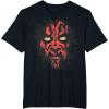 imageStar Wars Darth Maul Weathered Face TShirt TShirtBlack