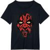 imageStar Wars Darth Maul Weathered Face TShirt TShirtBlack