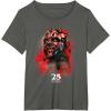 imageStar Wars Episode I 25th Anniversary Darth Maul Sith Rage TShirtAsphalt Grey