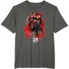 imageStar Wars Episode I 25th Anniversary Darth Maul Sith Rage TShirtAsphalt Grey