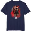 imageStar Wars Episode I 25th Anniversary Darth Maul Sith Rage TShirtNavy Blue