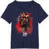 imageStar Wars Episode I 25th Anniversary Darth Maul Sith Rage TShirtNavy Blue