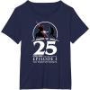 imageStar Wars Episode I 25th Anniversary Darth Maul vs ObiWan TShirtNavy Blue