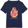 imageStar Wars Jakku Millennium Falcon Rey ampamp BB8 Fill TShirtNavy Blue