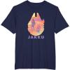 imageStar Wars Jakku Millennium Falcon Rey ampamp BB8 Fill TShirtNavy Blue