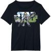 imageStar Wars Last Jedi Rey Classic Jedi Temple Logo TShirt TShirtBlack