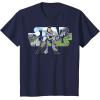 imageStar Wars Last Jedi Rey Classic Jedi Temple Logo TShirt TShirtNavy Blue