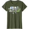 imageStar Wars Last Jedi Rey Classic Jedi Temple Logo TShirt TShirtOlive Green