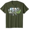 imageStar Wars Last Jedi Rey Classic Jedi Temple Logo TShirt TShirtOlive Green