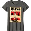 imageStar Wars Last Jedi Rey Vintage Propaganda Graphic TShirt TShirtAsphalt Grey