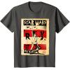 imageStar Wars Last Jedi Rey Vintage Propaganda Graphic TShirt TShirtAsphalt Grey