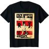 imageStar Wars Last Jedi Rey Vintage Propaganda Graphic TShirt TShirtBlack