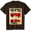 imageStar Wars Last Jedi Rey Vintage Propaganda Graphic TShirt TShirtBrown