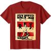 imageStar Wars Last Jedi Rey Vintage Propaganda Graphic TShirt TShirtCranberry Red